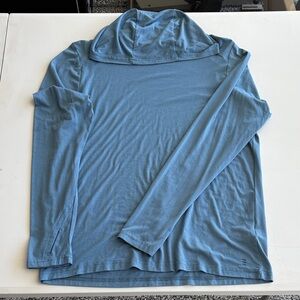 Free Fly Apparel Men's Light Blue Hooded Long Sleeve